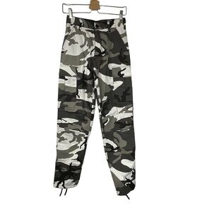 Backbone Camouflage Cargo Pants White Grey Hunting Outdoor Unisex Size‎ S-XS